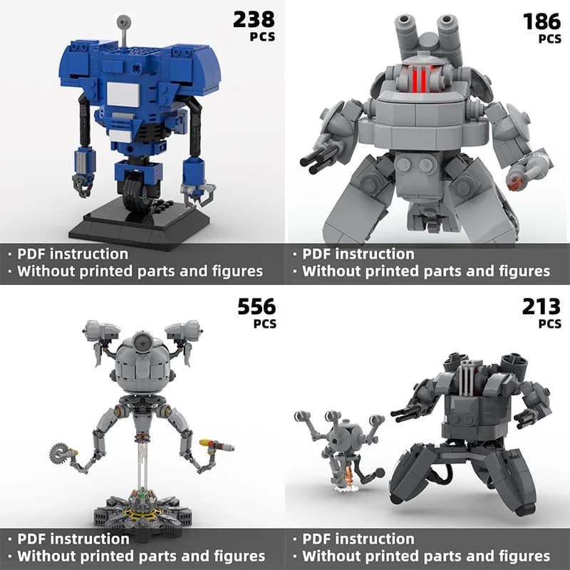 Giocattoli fai-da-te per gli appassionati di fantascienza, Robot corazzati con armi - Falowt! Blocchi da costruzione Mecha da combattimento di fantascienza