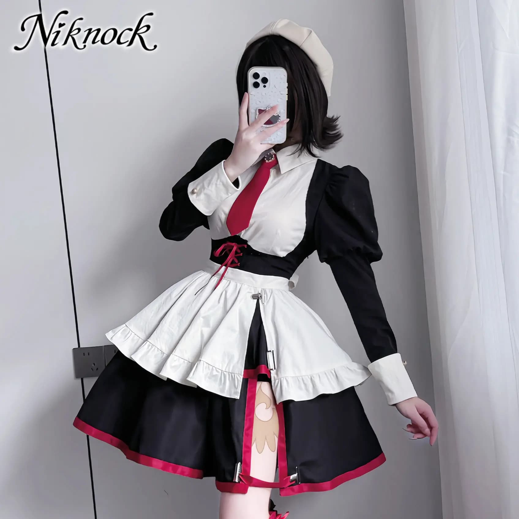 Anime Umineko no Naku Koro ni Shannon Maid Cosplay Costume Puff Sleeve Shirt Split Skirt Full Set Cos Outfit Role Play Clothing