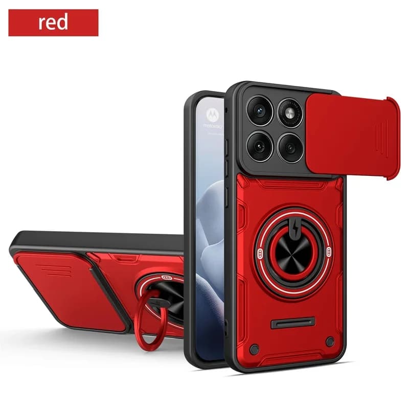 For Motorola Moto Edge 70 60 50 Fusion G86 G56 G15 G05 Case Sliding Camera Cover Magnetic Ring Kickstand Shockproof Hybrid Phone