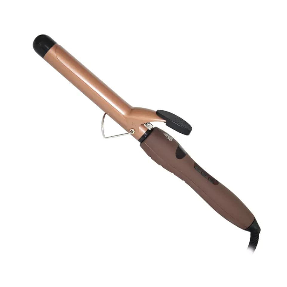 Bigodino professionale per capelli Ferro arricciacapelli con bacchetta arricciacapelli in titanio oro rosa da 1 pollice