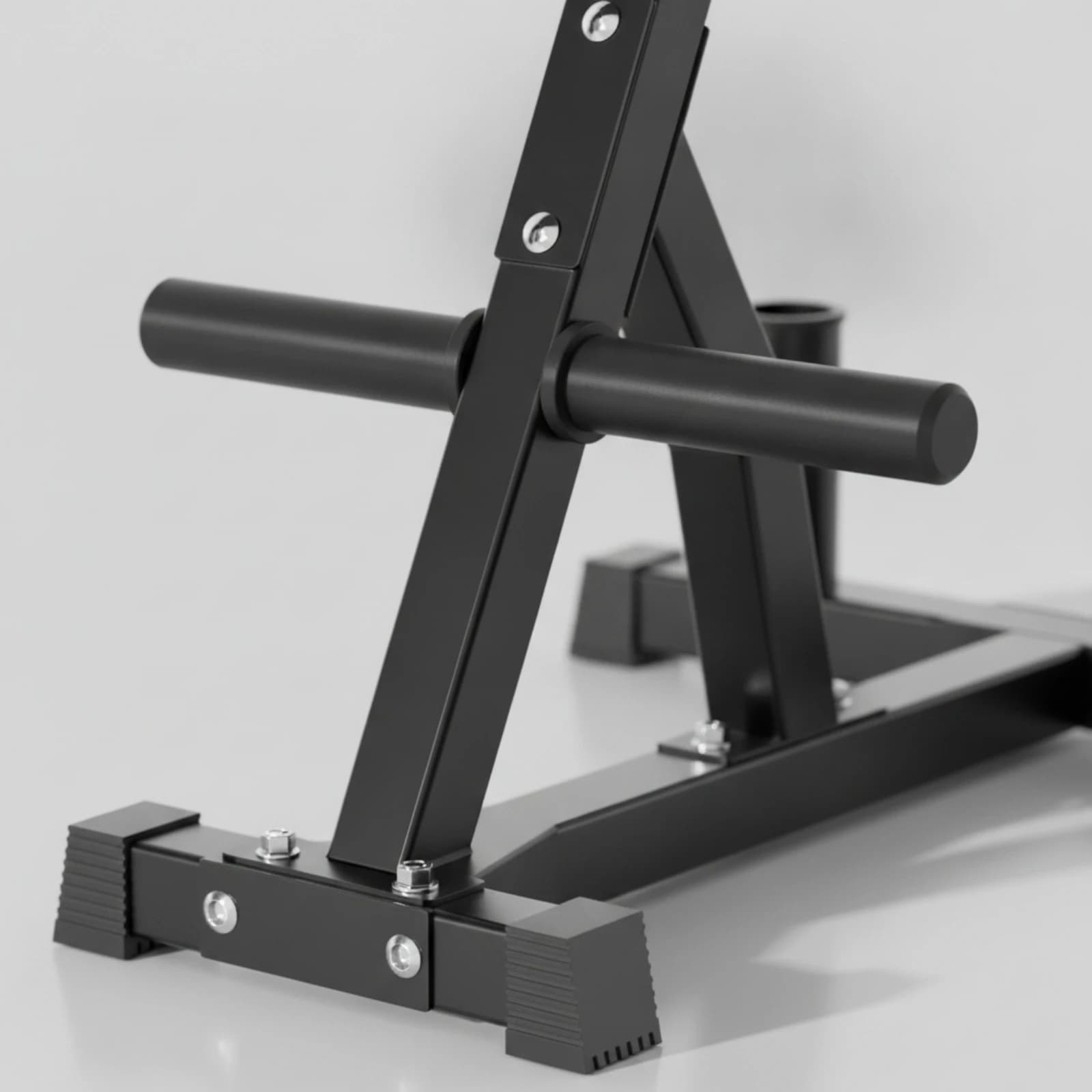 Barbell Plate Rack Triangular Weight Plate Rack with Barbell Holders Freestanding Space-Saving for Home Gym Owners