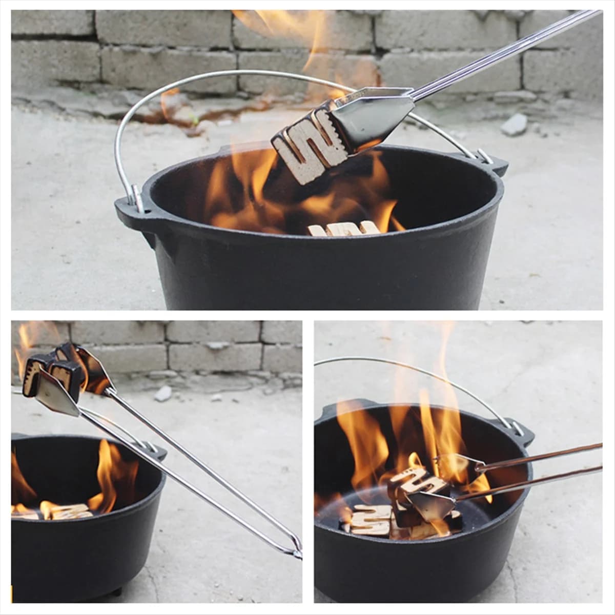Charcoal Tongs TongsVersatile Stick Tongs, Durable Stainless Steel BBQ Tongs, Charcoal Tongs KXH