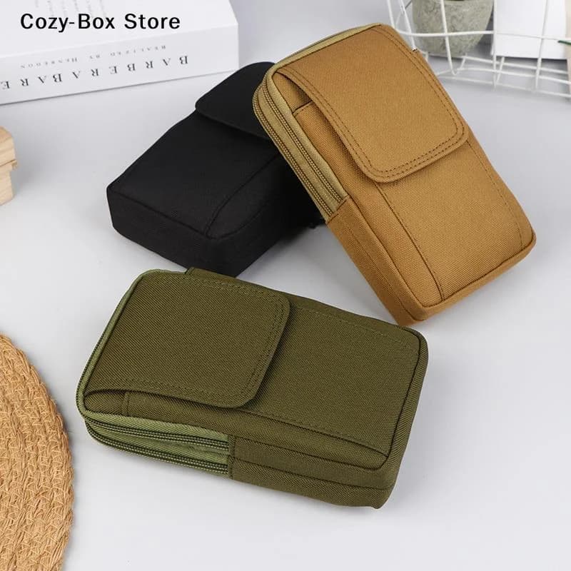 [ZY]1Pc Portable Nylon Durable Coin Purse Versatile Casual Mobile Phone Bag Outdoor Small Bag Men's Waist Bag[ZY]