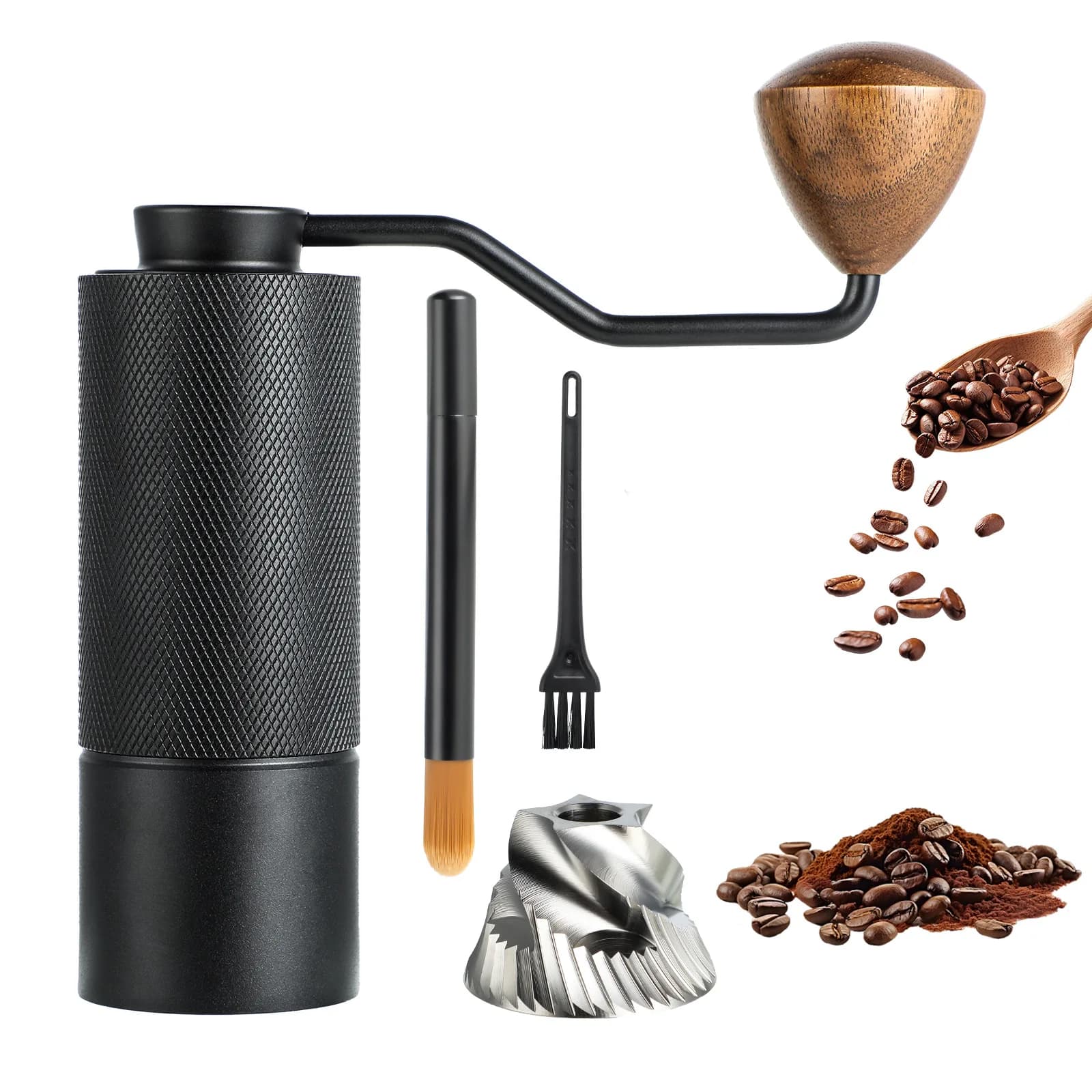 Manual Coffee Grinder 42MM Grinding Core Hand Cranked Burr Grinder Italian Espresso Maker Portable Travel Coffee Mill Gift
