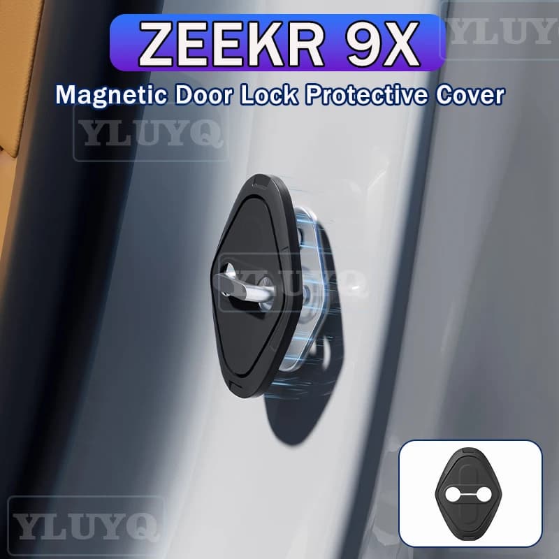 Per ZEEKR 9X 2026: Copertura Protettiva per Serratura Porta, Fermaporta Magnetico in Silicone, Parte Interna Ammortizzante per Serratura Porta