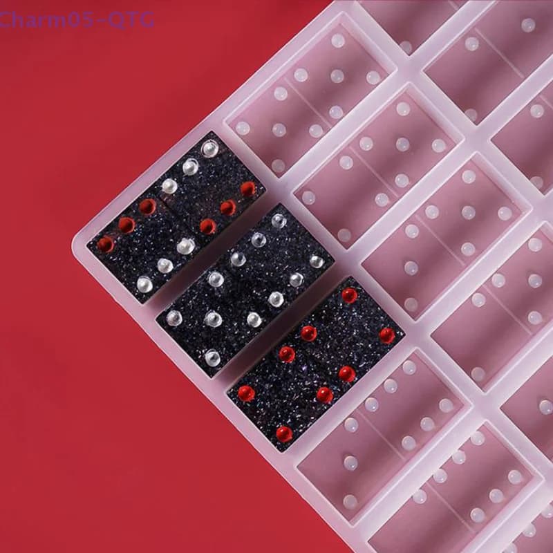 NUOVO gioco di domino in silicone giocattolo per realizzare stampi in resina epossidica artigianale fai da te