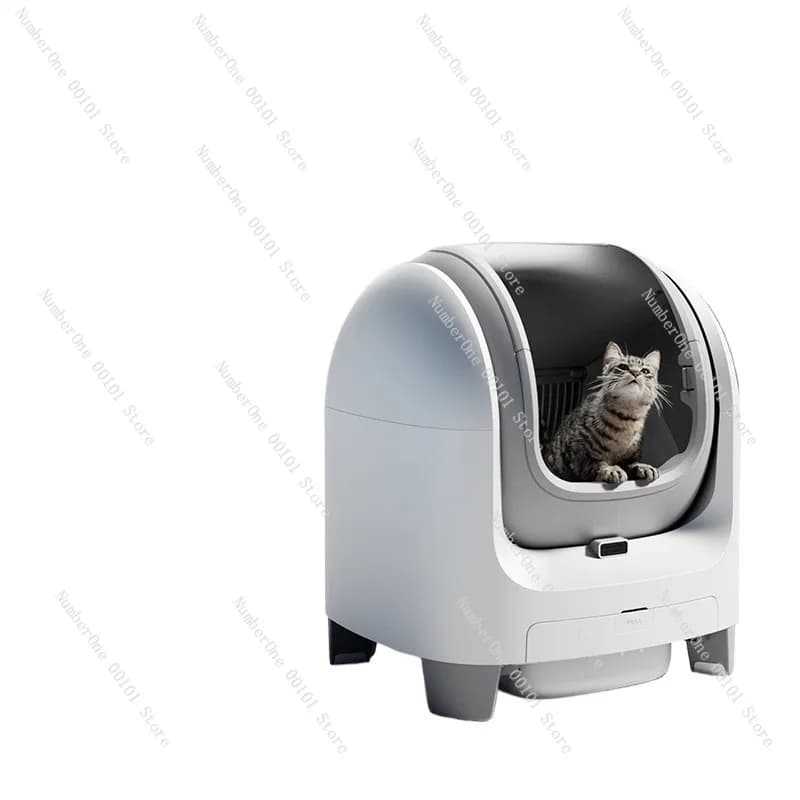 Lettiera Automatica Intelligente C1 per Gatti, Moderna e Minimalista, Extra Large, con Parte Superiore Aperta, Toilette Elettrica Anti-Schizzi con Pulizia Automatica