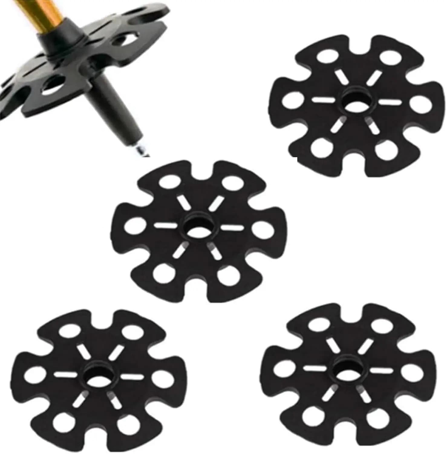 Spare Parts for Trekking Sticks, Stroller Stick Tips, Ski Stick Baskets, Snowflake Cestelli, Fango Cestelli, Snow Baskets, Rubber Feet