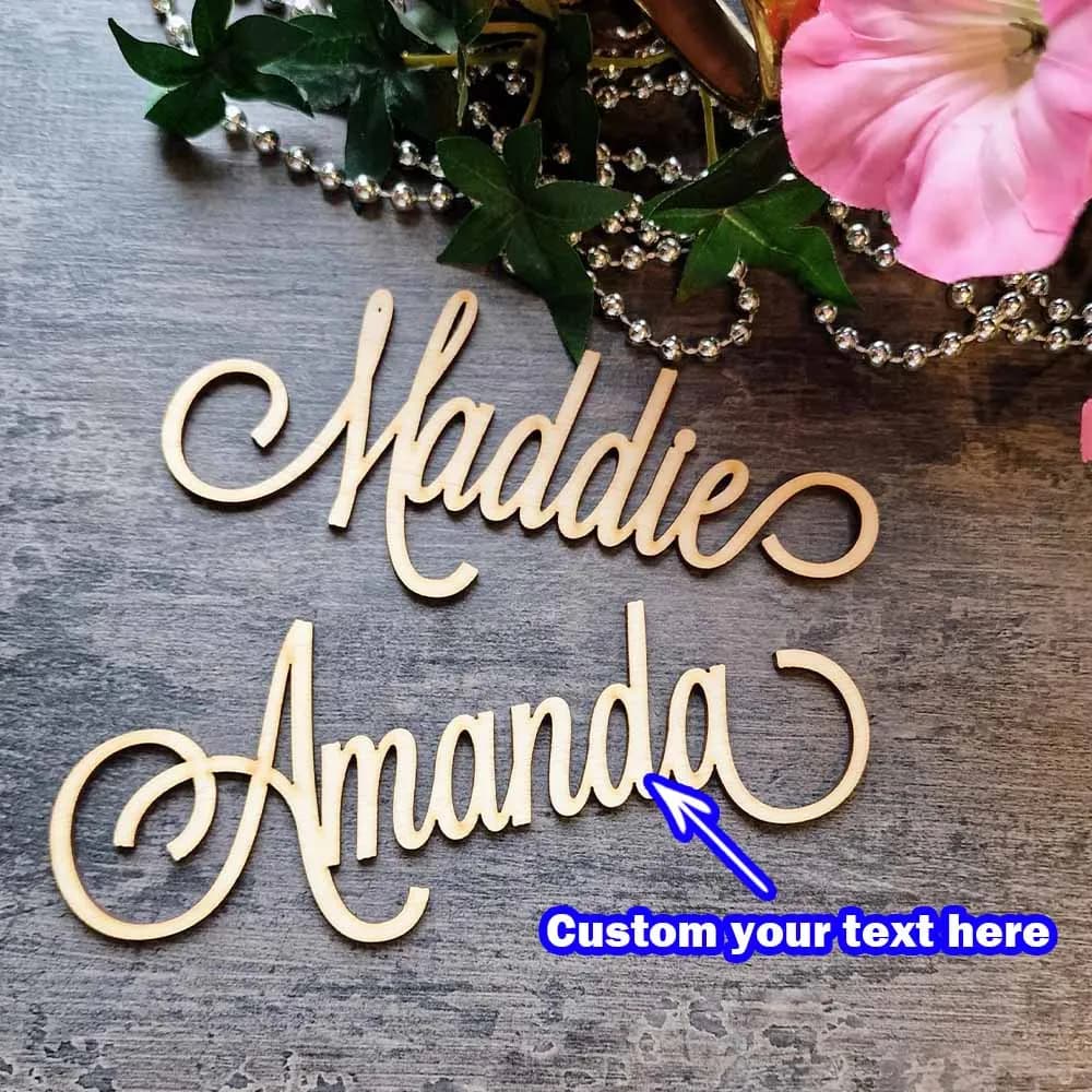 Custom Wooden Menu Pendant - Custom Laser Engraved Laser Name Premium DIY Decoration for Lunch, Home and Elegant Gifts, Unique Design