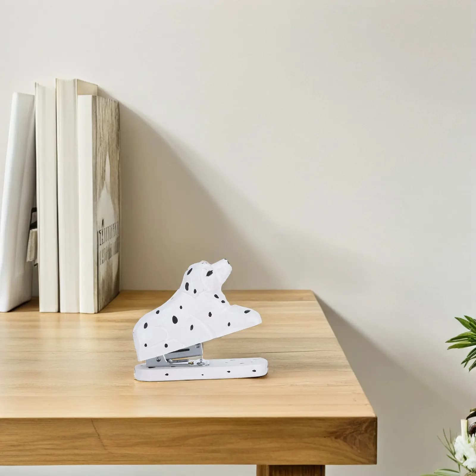 Mini Graffettatrice da Scrivania in Legno a Forma di Dalmata, Articoli per Ufficio Portatili, Carina e Divertente Decorazione da Scrivania