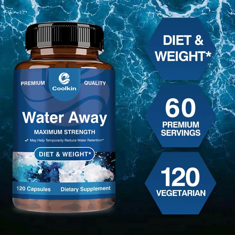 Capsule Naturali Diuretiche Water Away - Diuretico, Allevia il Gonfiore, Supporta l'Equilibrio Idrico