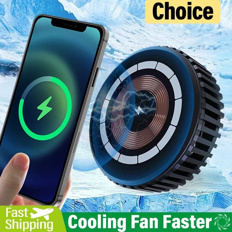 Dispositivo di raffreddamento magnetico portatile per telefono con funzione di ricarica wireless da 15 W per Qi2 iPhone 16 15 14 13 Pro Max Ventola di raffreddamento a ricarica rapida
