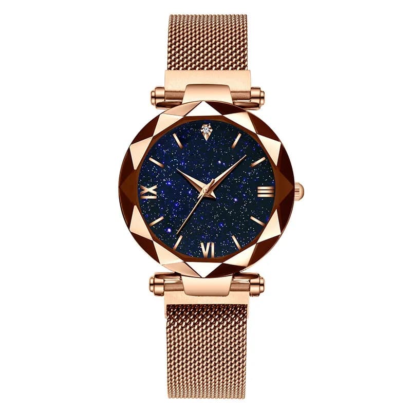 Reloj Mujer Luxury Starry Sky Women's Watch Magnetic Mesh Belt Band Watch Women's Fashion Dress Wrist Watch Zegarek Damski