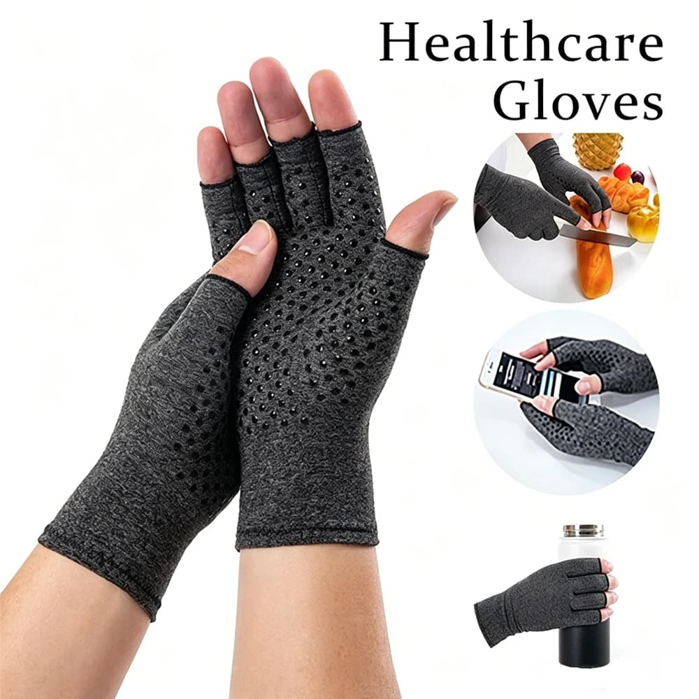 Health Gym Gloves, Anti-slip with Silicone Grip, Breathable and Protective for Men and Women, for Lifting Weights, Training, Cycling and Open Sports