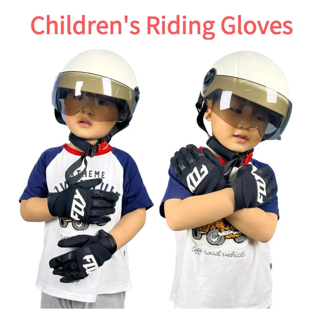 Guanti da Ciclismo per Bambini 2026, Guanti da Moto per Bici MTB, Monopattino, Scooter, Guanti da Corsa per Ragazzi e Ragazze, Guanti MX per Giovani
