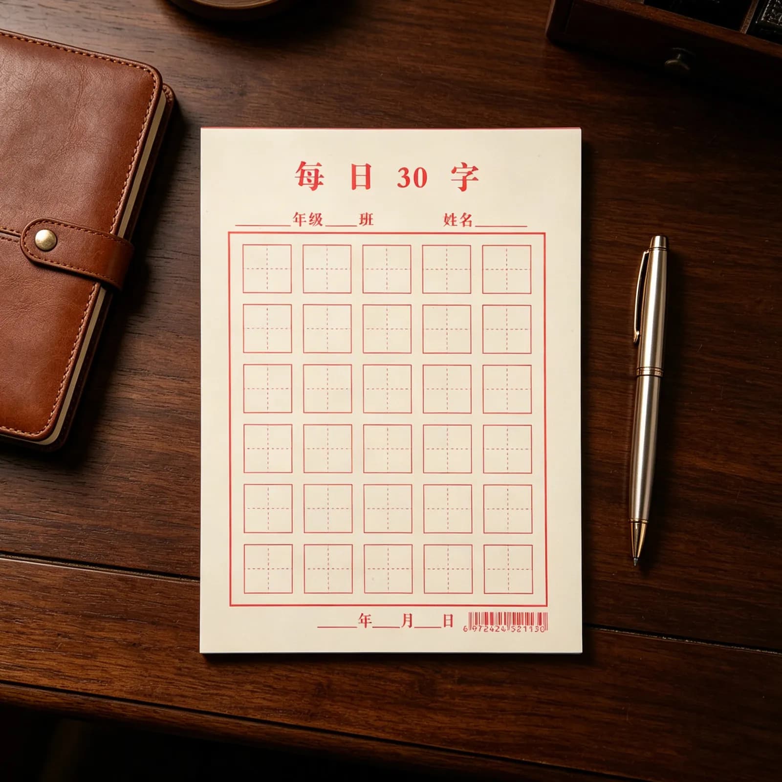 30 Books Chinese Calligraphy Paper Practice Set 1.2cm Grid Sheets for Beginner Handwriting Exercise Students Brush Writing