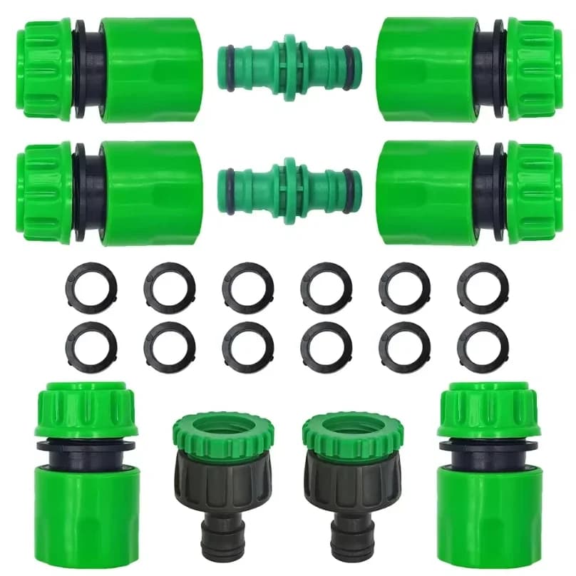 Connettore Rapido ABS per Tubo da Giardino 1/2” Doppio Maschio, Adattatore di Giunzione Estensibile per Tubi e Condotte