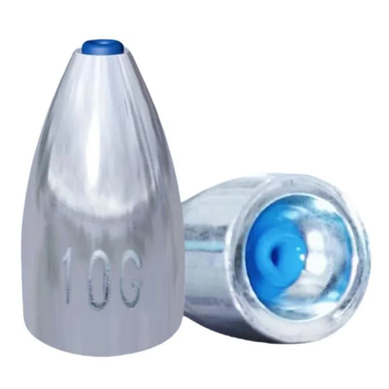 10 pz. Piombi da Pesca a Forma di Proiettile da 3.5g-20g per Texas Rig, Carolina Rig, Bottom Rig, Lancio Lungo, Pesca al Siluro