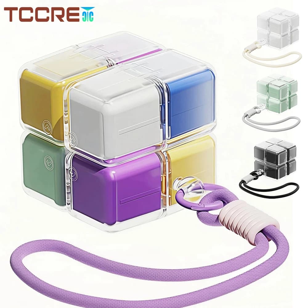 1/2Pcs Weekly Pill Organizer Travel 7 Day Pill Box with Magnetic for 8 Compartments Portable Pill Case for Vitamins Medication