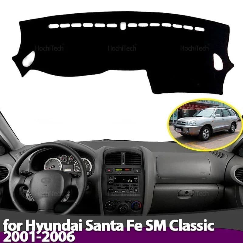 Copertura del cruscotto dell'auto Evitare la luce Pad Cruscotto Zerbino Caso Tappeti per Hyundai Santa Fe SM Classic 2001-2006