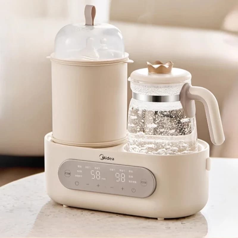 Sterilizzatore intelligente per bottiglie con controllo della temperatura a livello domestico, due in uno, miscelatore e scaldabiberon per latte.