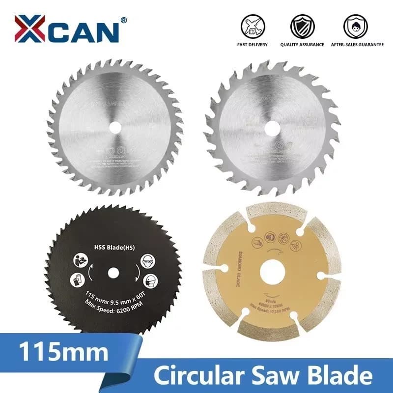 4 pezzi 115mm lame per sega circolare TCT/diamante/HSS set di lame per sega in metallo duro utensili da taglio disco da taglio per la lavorazione del legno