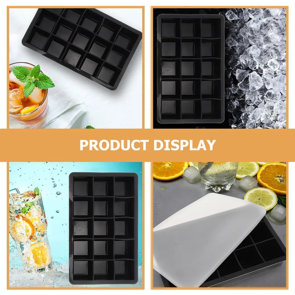 Set di 2 Stampi in Silicone per Cubetti di Ghiaccio, Pratici per Feste, Bar e Uso Domestico, Accessori per Preparazione Alimenti