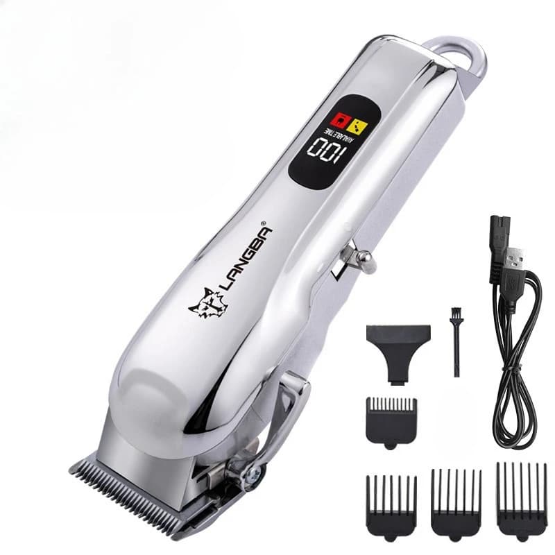Tosatrice Elettrica Professionale per Cani e Gatti Ricaricabile con Display LCD, Macchina per Taglio Peli, Strumento per Toelettatura