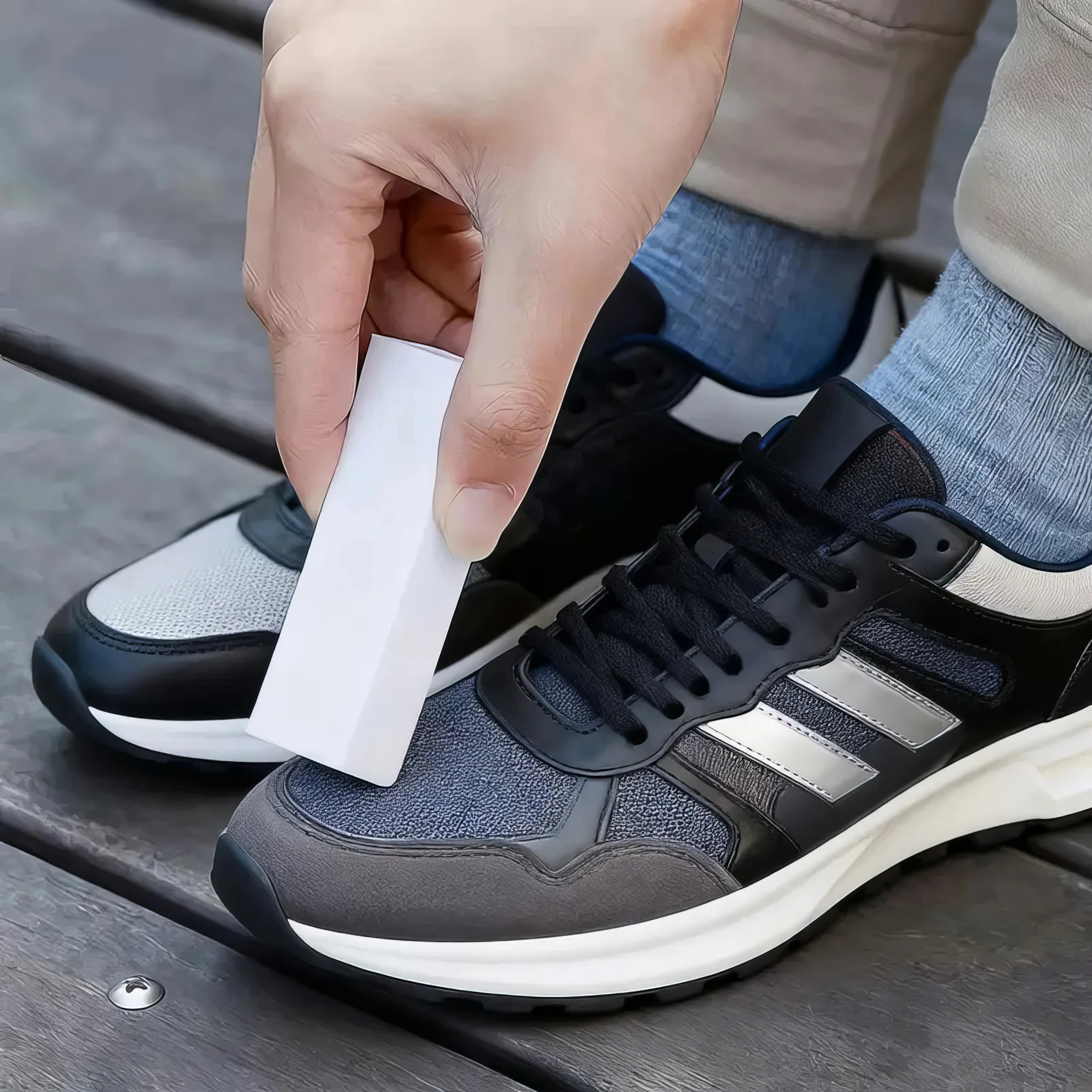 Gomma per Pulizia Sneaker Senza Acqua, Decontaminante per Scarpe in Pelle Scamosciata, Detergente Portatile per la Cura delle Scarpe, Manutenzione da Viaggio