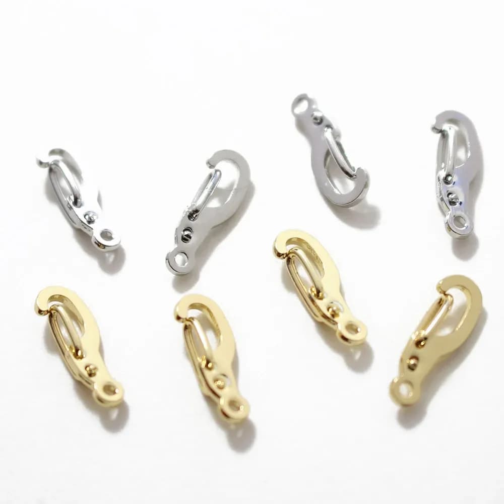 10pcs pulsante aragosta placcato oro 18 carati fibbia catapulta collana fai da te accessori materiale gioielli a mano