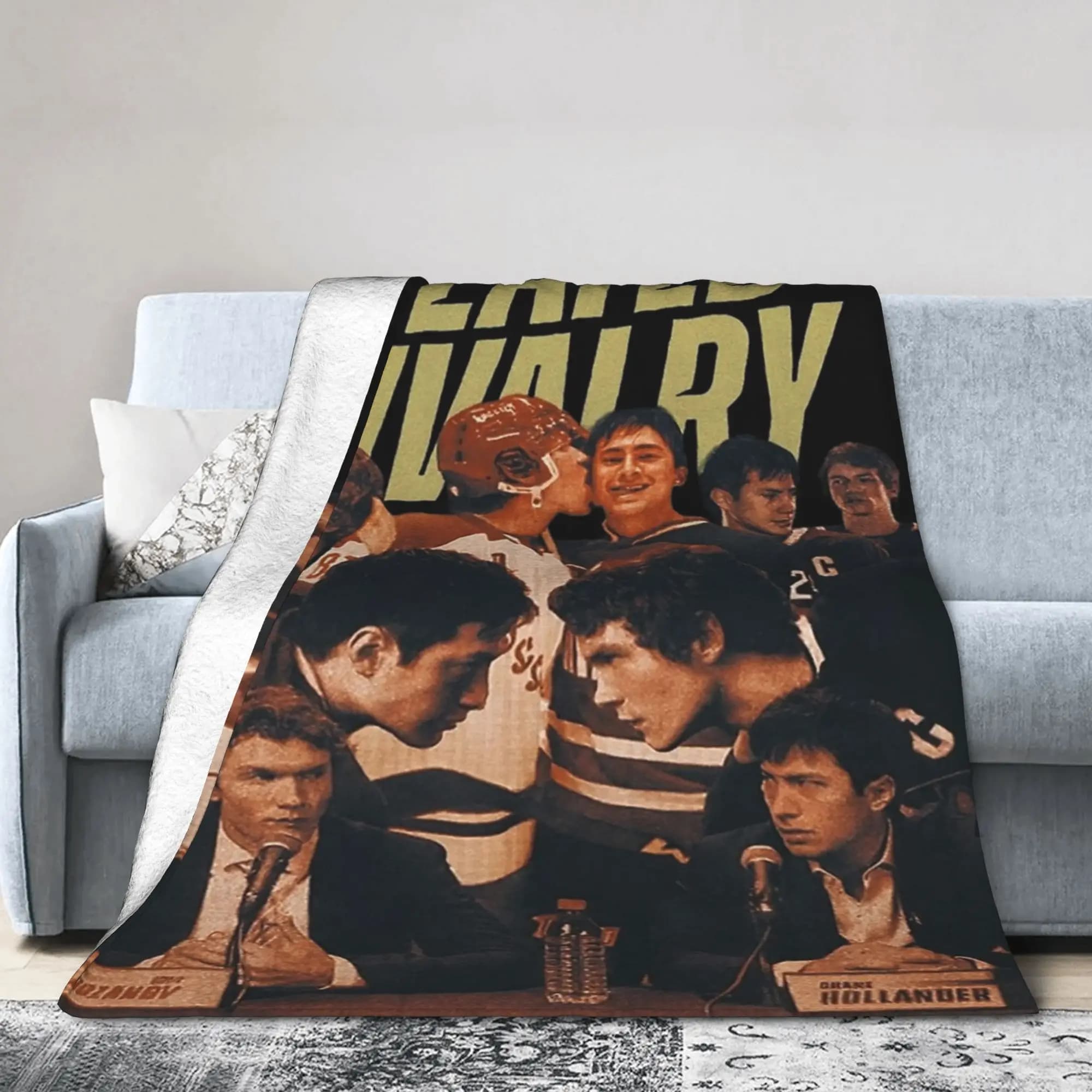 Heated Rivalry Humorous Blanket Soft Velvet Healing Gift Hollander and Ilya Rozanov Throw Blankets Bedding Throws