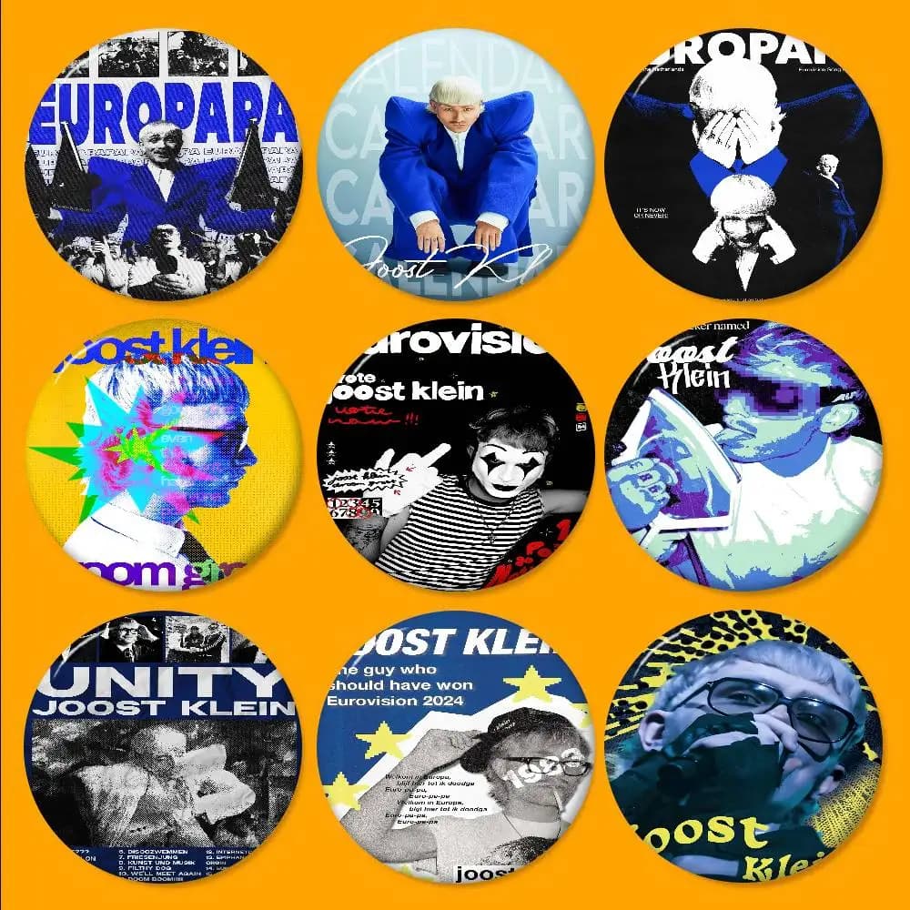 J-joost Klein Singer Anime Spille Simpatico cartone animato Distintivo Giacca Jeans Spilla Accessorio regalo