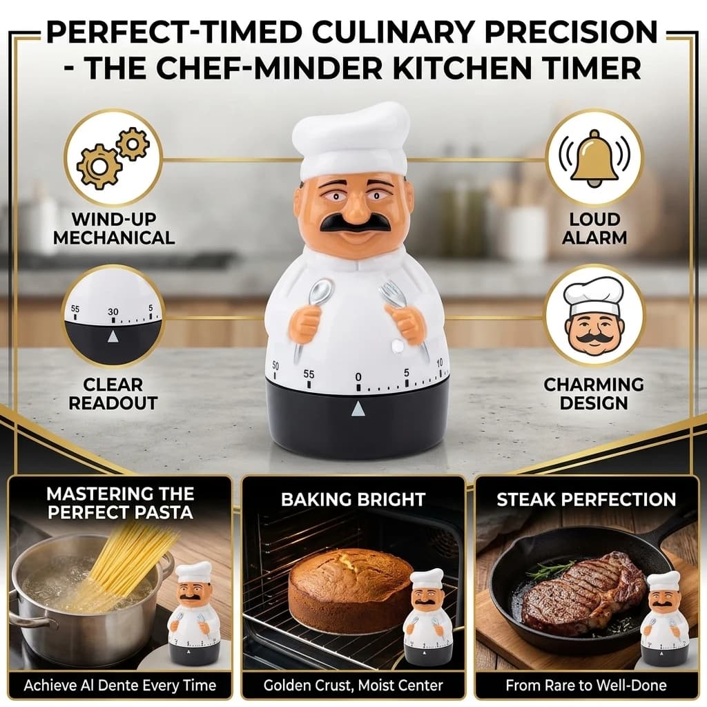 Kitchen Knife Fork Chef Timer Dial Alarm Plastic Clock Electronic Cooking Kitchen Timer Winding Countdown Timer 60mins Kitchen