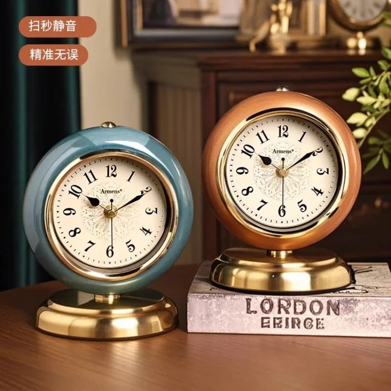Light‑Luxury Pendulum Desktop Clock High‑End Art Ornament For Living Room Bedroom Office Desktop Household Furnishing Decor