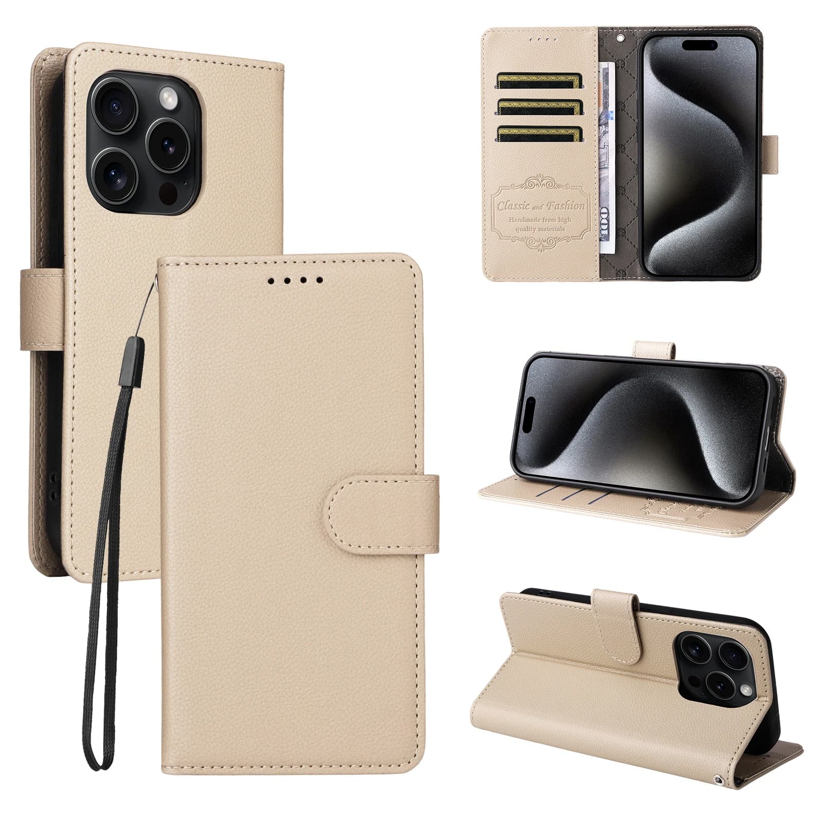 Custodia a Portafoglio in Pelle con Blocco RFID per OPPO Realme C75 C71 C65 C63 C61 C55 C53 C51 C35 C25S C25 C15 C12, con 3 Scomparti per Carte