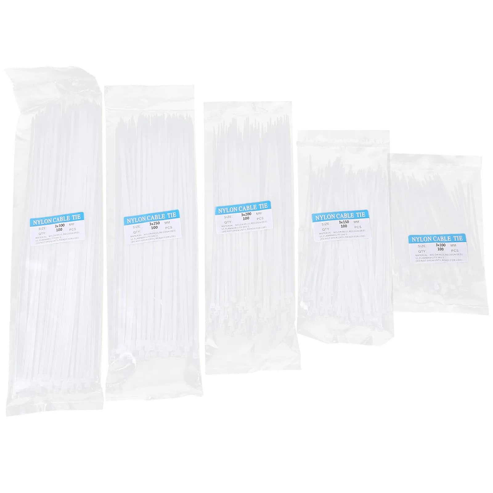1000 Pezzi Fascette Autobloccanti in Nylon Resistenti Riutilizzabili per Gestione Cavi Interni ed Esterni, Giardino, Ufficio, Officina