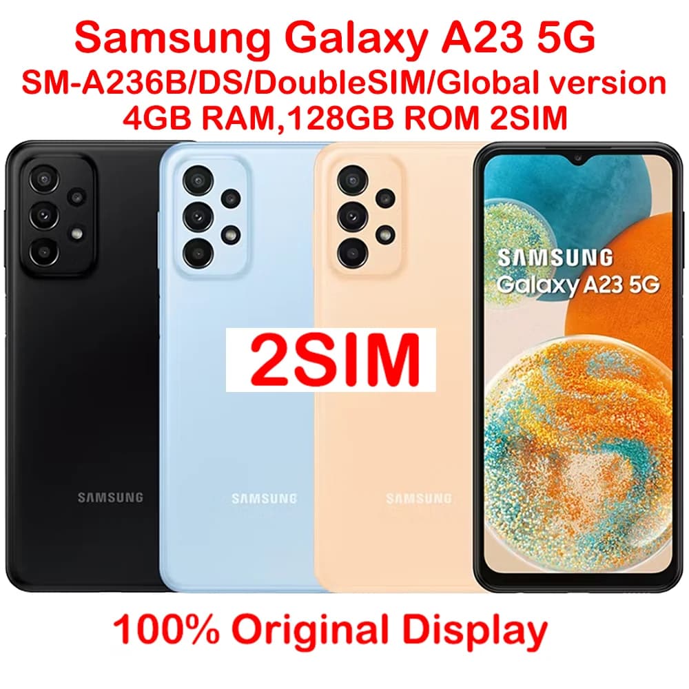 Samsung Galaxy A23 Smartphone Android Edizione Globale 2SIM 6.6 Pollici 90Hz Quad Camera 50MP Samsung 5000mAh NFC Originale Sbloccato
