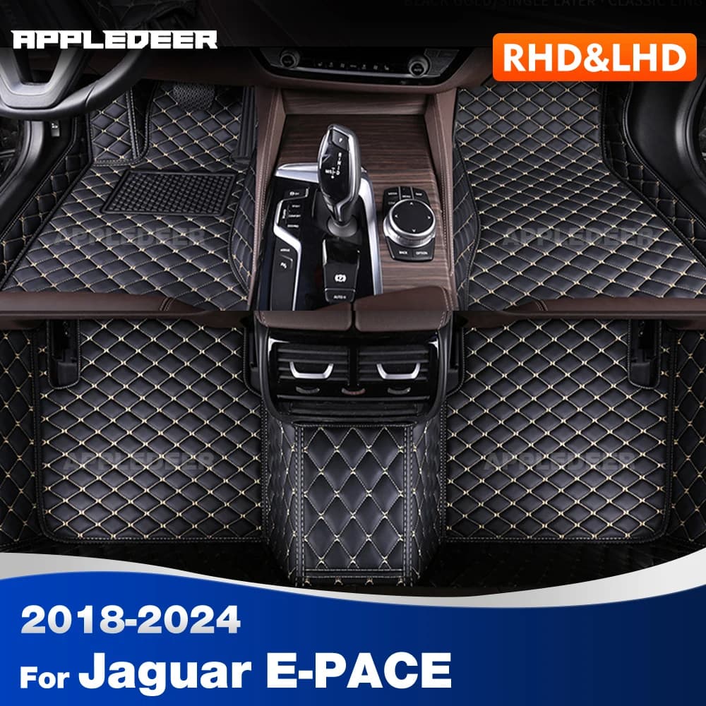 Tappetini auto Per Jaguar E-PACE 2018-2024 2023 2022 2021 2020 Automobile Tappeto Copertura Dettagli Interni Accessori di Protezione