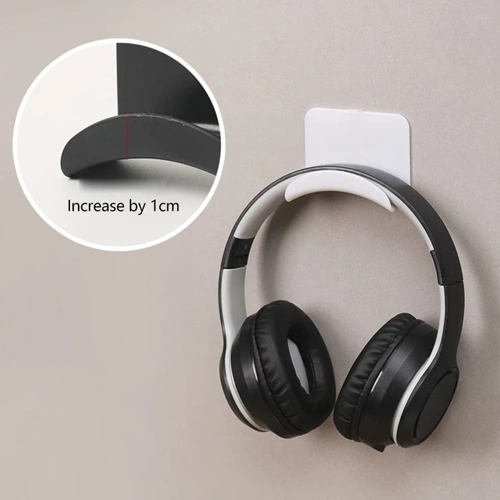 1-10PCS Wall Mount Headphone Stand Adhensive Plastic Under Desk Headset Rack Holder Support For Gaming Earphone Bracket