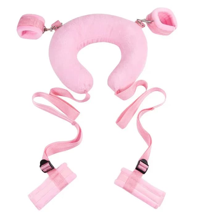 Giocattoli erotici del sesso Cotone Bdsm Bondage Set Manette Cuscino per le gambe sexy Cintura per diradamento Orgasmo piegato Giocattoli per coppie
