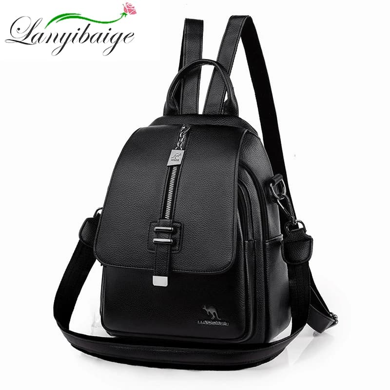 Women's Backpack Designer High Quality Leather Women's Bag Fashion School Bags Large Capacity Multifunction Travel Backpacks