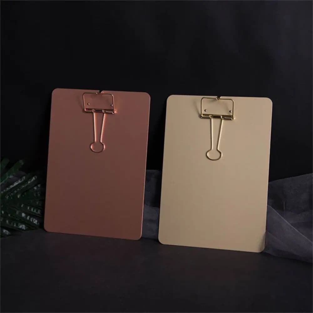 Document Holder Office Supplies File Organizer Menu Bill Folder A5 Metal Clipboard A5 Size Clipboard File Folders Writing Pad