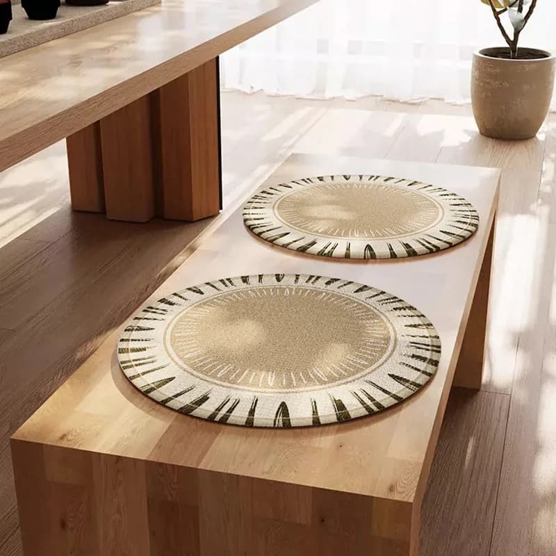 1pcs Summer Smoothie Round Cushion Stool High-end Ice Silk Restaurant Chair Cushion Non-slip Butt Pad Chair Seat Cushion