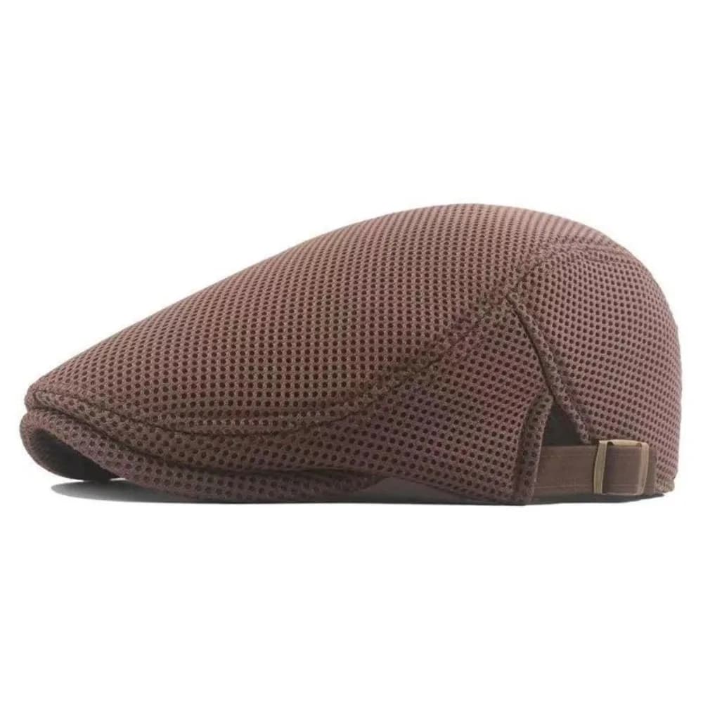 Fashion Casual Versatile Mesh Beret Cap Hollow Polyester Material Breathable Sun Hat Washable Retro Flat Cap Daily Outfit