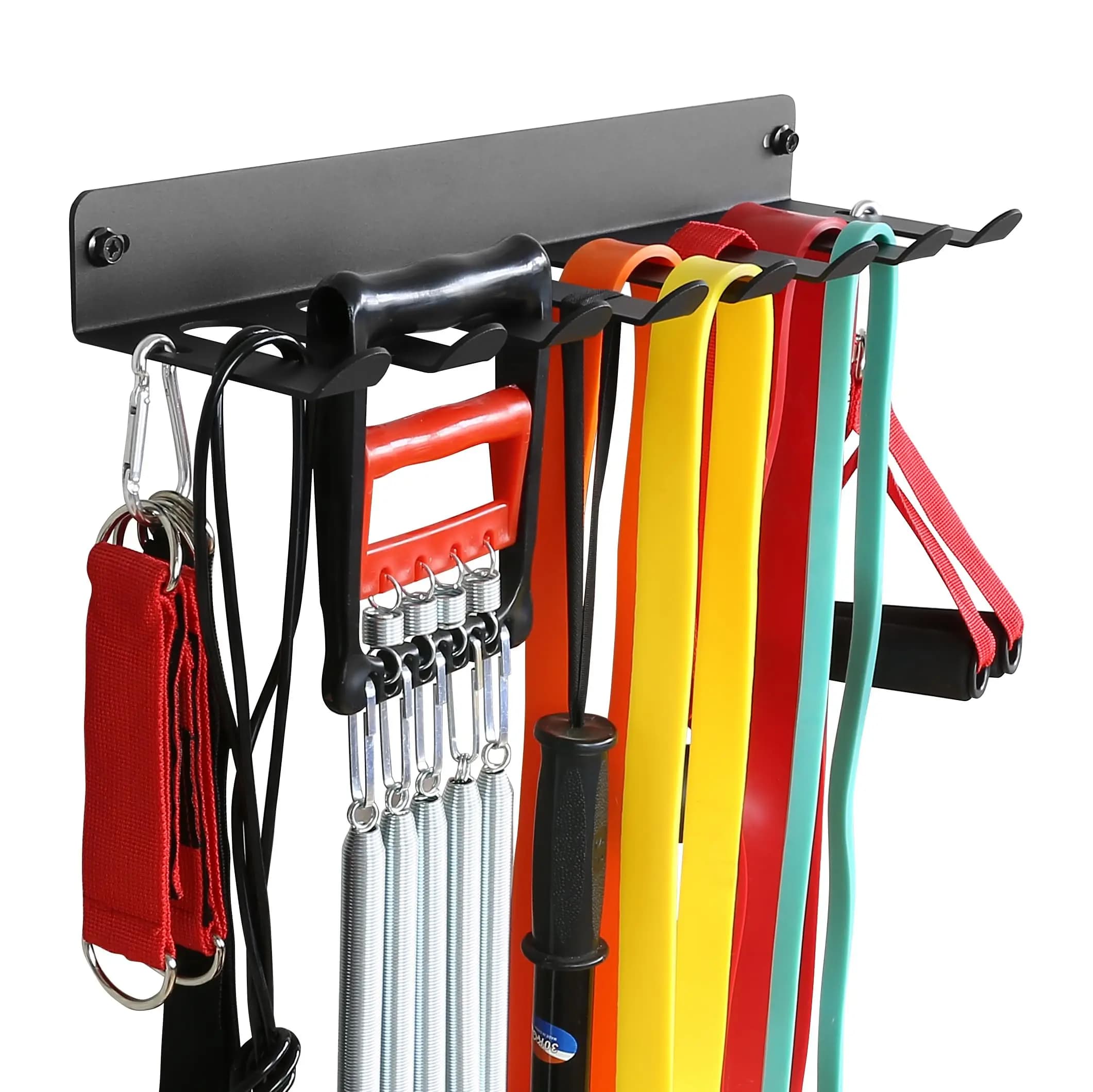 Multipurpose Rack for Gym Equipment, Robust Support for Elastic Bands, Lifting Belts and Jumping Cords