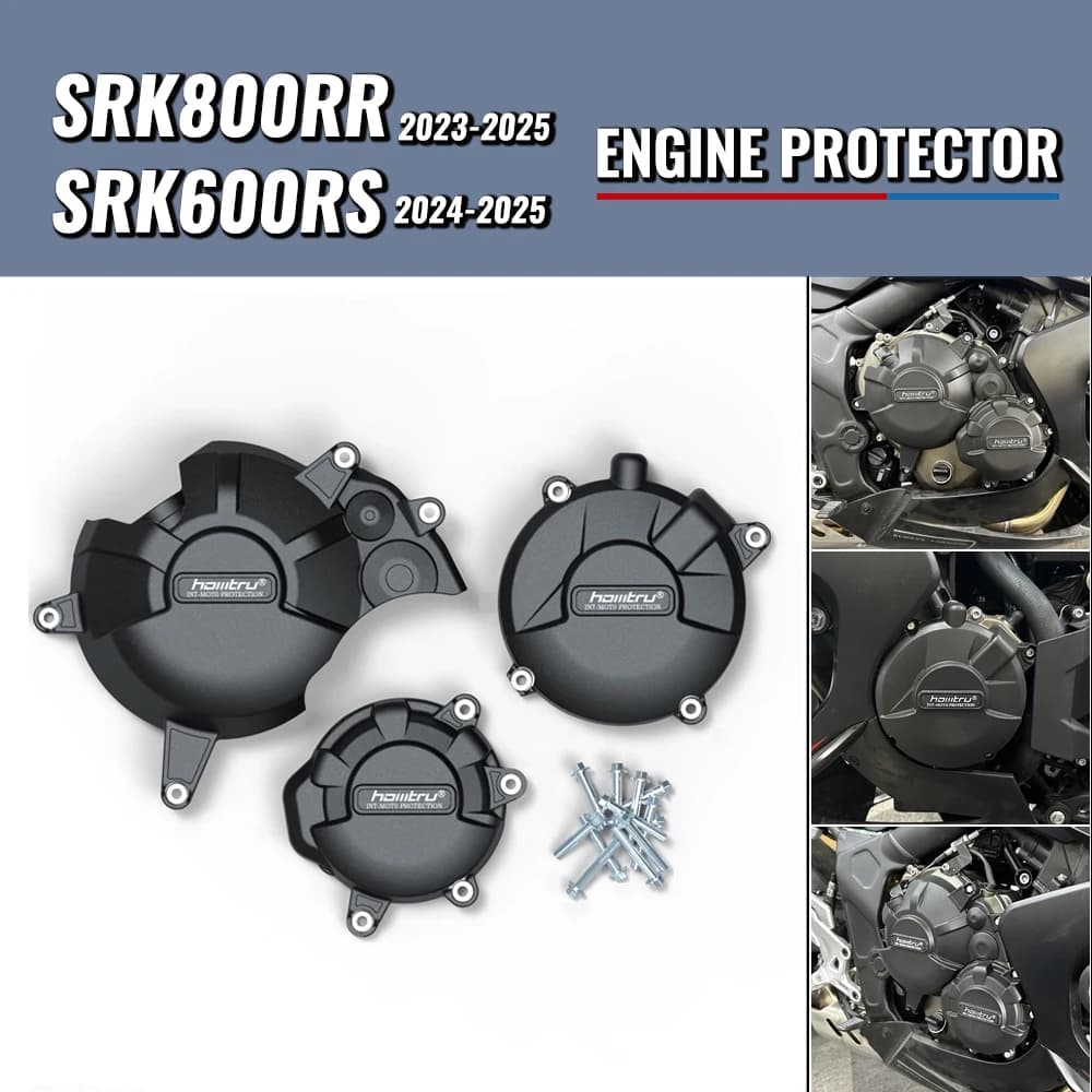 Per QJMOTOR SRK800RR SRK 800RR SRK600RS 2023 2024 2025 Accessori Moto Copertura Motore In Nylon Copertura di Protezione dalla caduta del motore