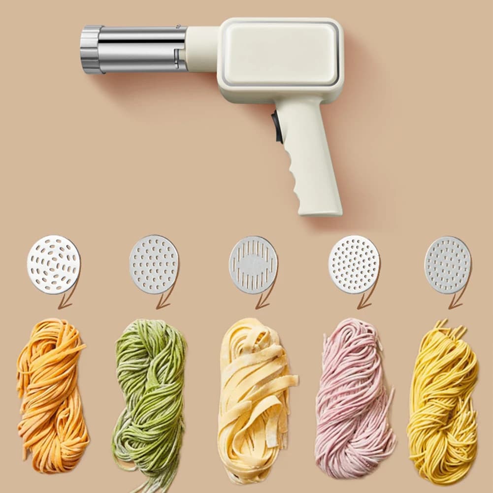 Pressa per Pasta automatica portatile con 5 forme diverse estrusore per Pasta portatile macchina per Pasta a pressatura rapida utensile da cucina