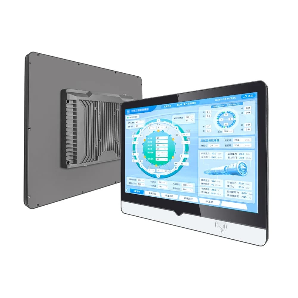 PC Industriale All-in-One da 21,5 Pollici con Touchscreen, Lettore di Carte RFID/NFC, Fotocamera, Riconoscimento Facciale, Accessorio per Monitor Industriali