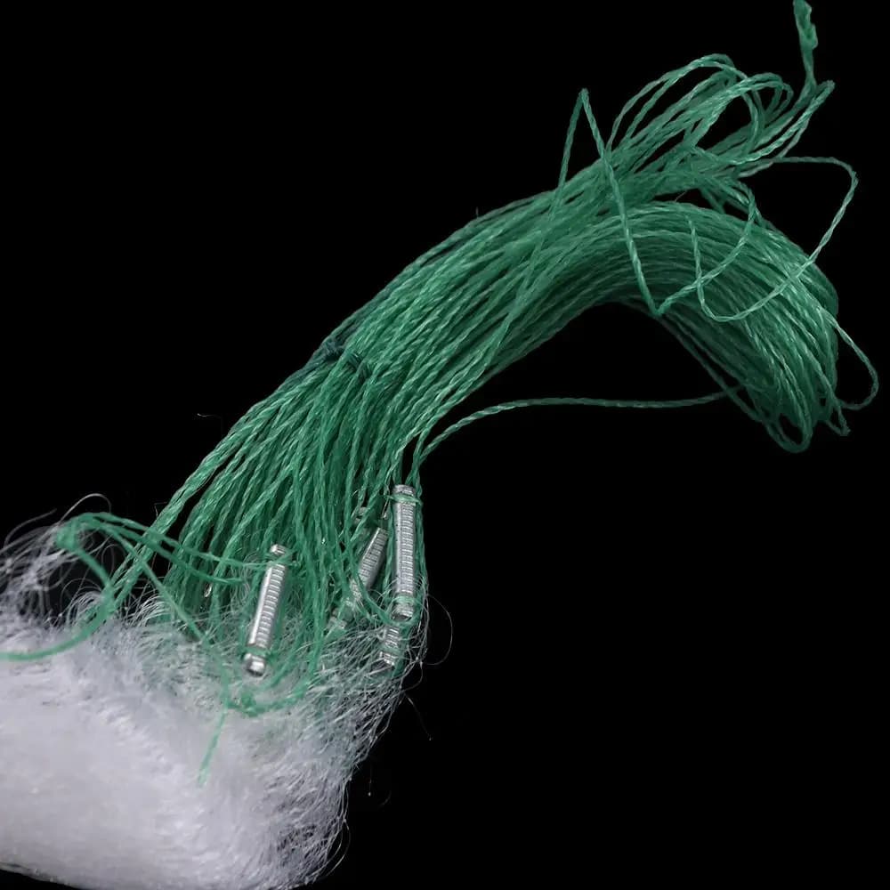Rete da Pesca Galleggiante Portatile in Fibra Chimica Monofilamento a Strato Singolo con Fori da 1,5*1,5 cm, Trappola a Rete per Pesci