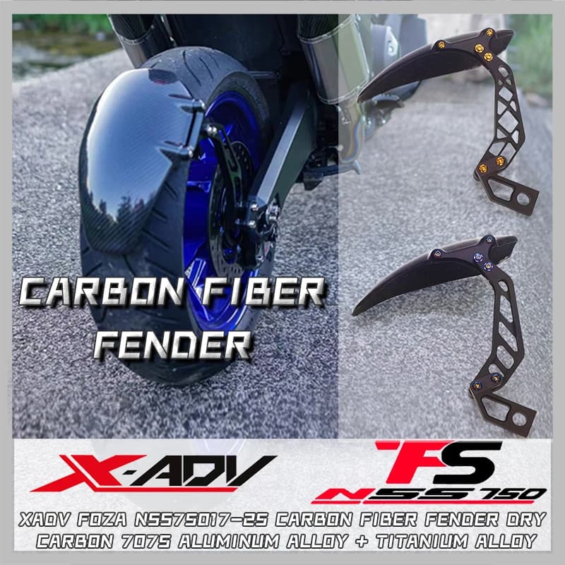 Carbonio per XADV X-ADV 750 XADV750 X-ADV750 2017-2024 parafango moto copertura posteriore parafango posteriore paraspruzzi protezione carbonio
